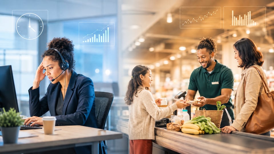 Behind the counter service under presssure