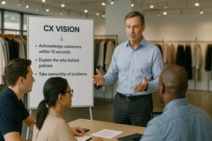 CX Vision meeting in a retail store