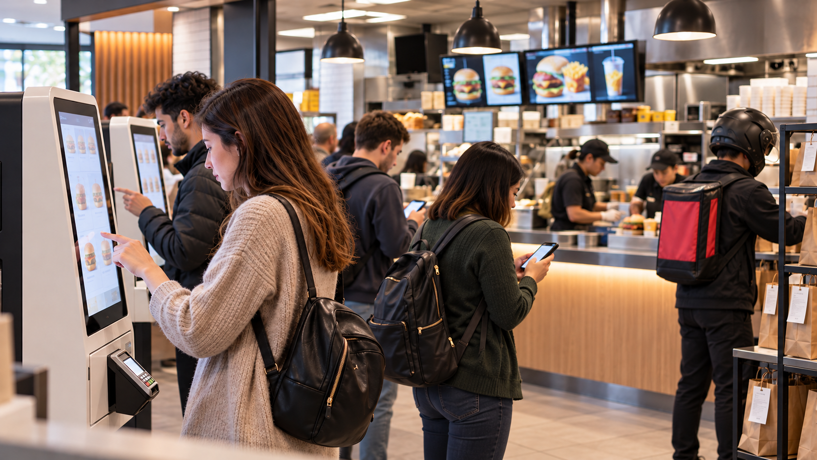 A busy fast food outlet