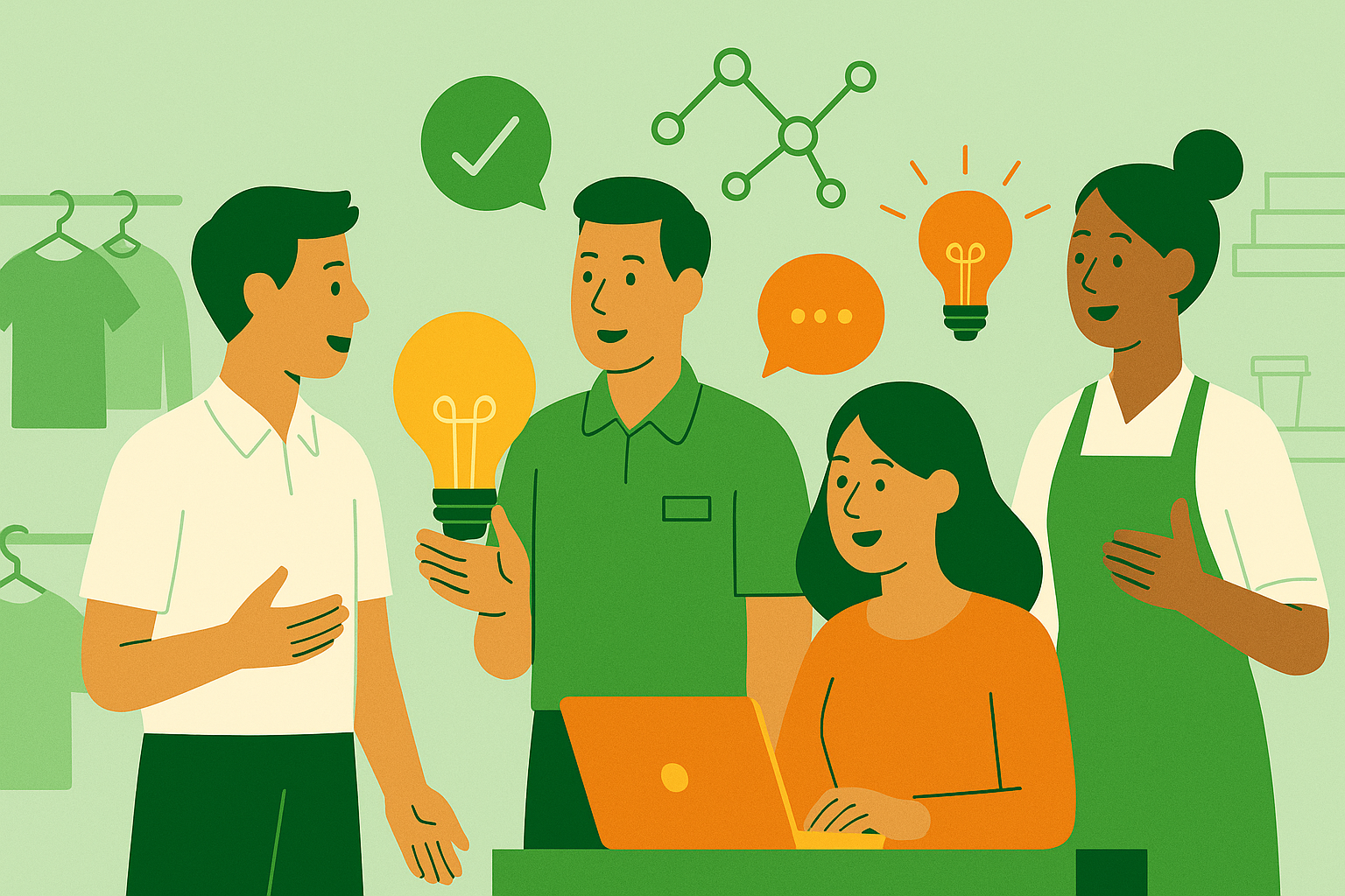 Colleagues creating ideas